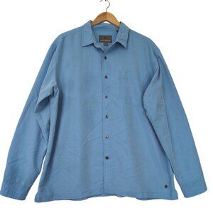 Royal Robbins Desert Pucker Dry Long Sleeve Shirt Men XL Light Blue Relaxed Fit